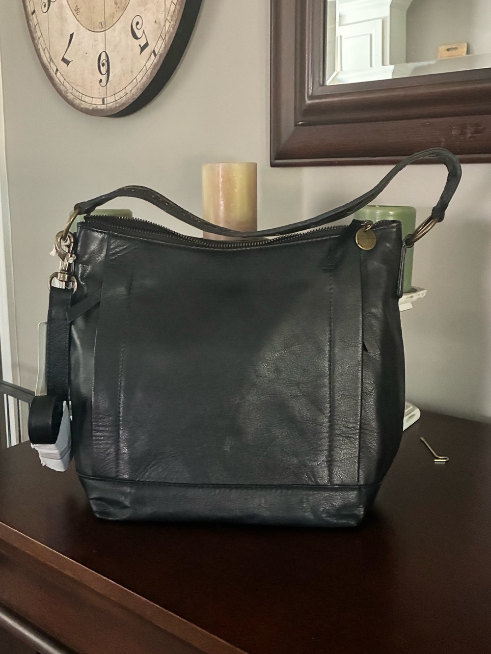 Lucky Brand Black Leather Shoulder Bag - Women